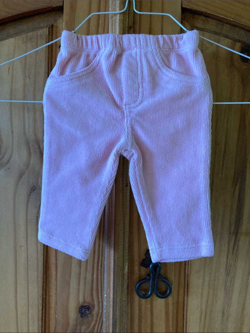 Girls Small Wonders pink faux corduroy pants size 0-3 months